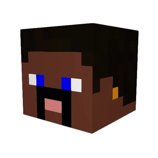 _FullTimer_ Minecraft avatar head, 3D render