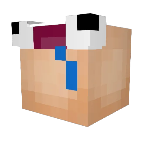_FunkyMonkey Minecraft avatar head, 3D render