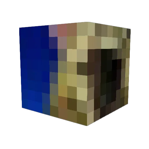 _Furby Minecraft avatar head, 3D render