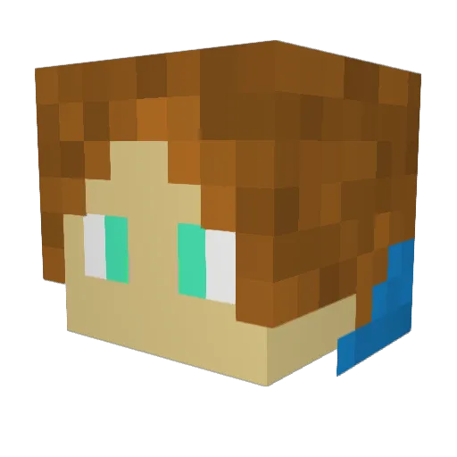 _Furnez Minecraft avatar head, 3D render