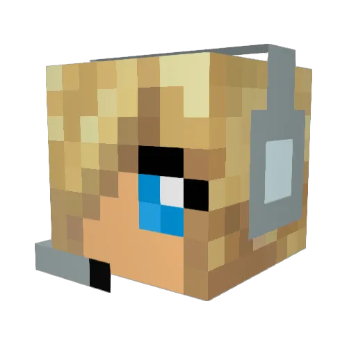 _FuzzyBear_xD Minecraft avatar head, 3D render