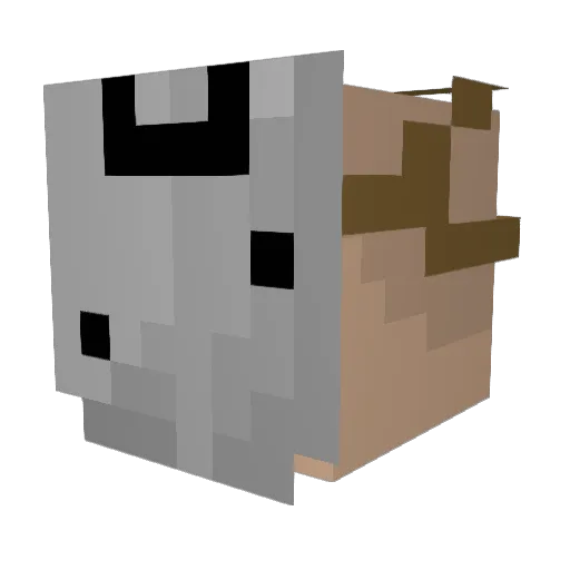_G0LUB Minecraft avatar head, 3D render