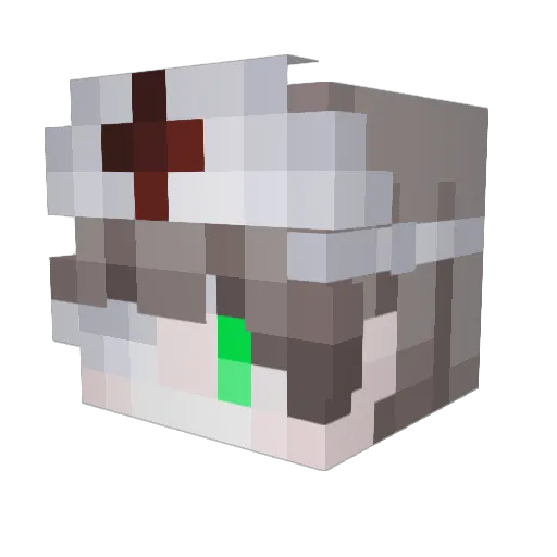 _G0clxzy Minecraft avatar head, 3D render