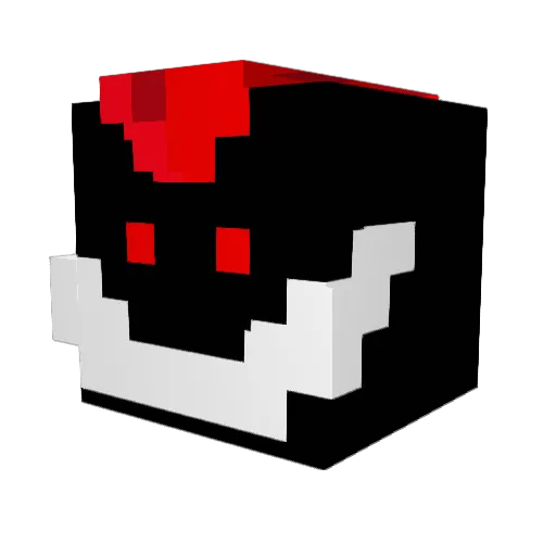 _G1us7_ Minecraft avatar head, 3D render