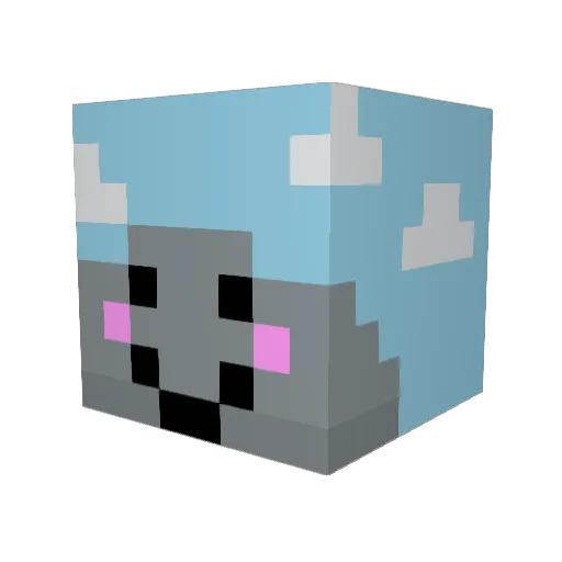 _G30 Minecraft avatar head, 3D render