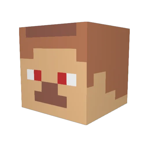 _GAMING_mode Minecraft avatar head, 3D render
