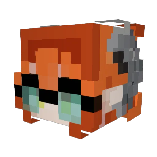 _GAshY_ Minecraft avatar head, 3D render