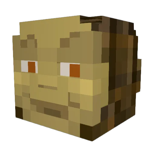 _GE9X_ Minecraft avatar head, 3D render
