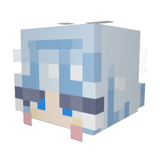 _GGFS_ Minecraft avatar head, 3D render