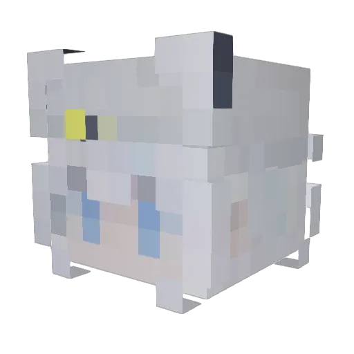 _GG_man_ Minecraft avatar head, 3D render