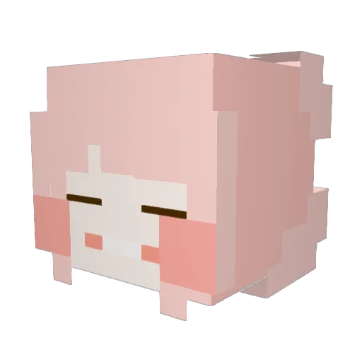 _GGaGGa Minecraft avatar head, 3D render