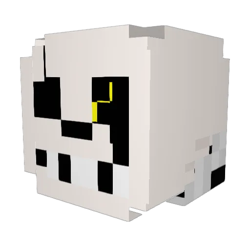 _GH_O_ST_ Minecraft avatar head, 3D render