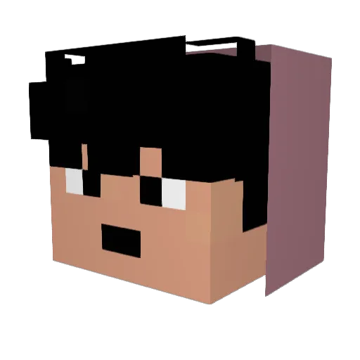 _GODI Minecraft avatar head, 3D render