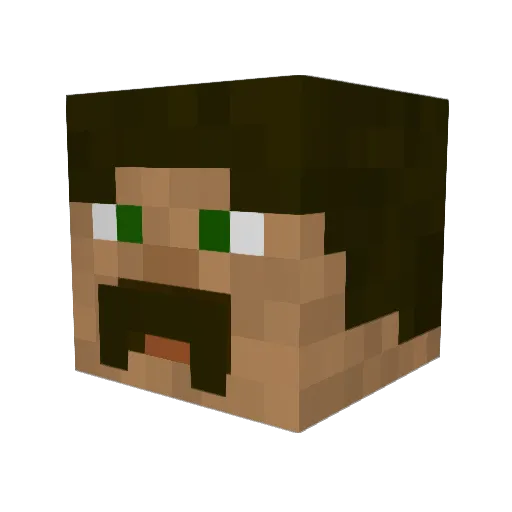 _GRD_ Minecraft avatar head, 3D render