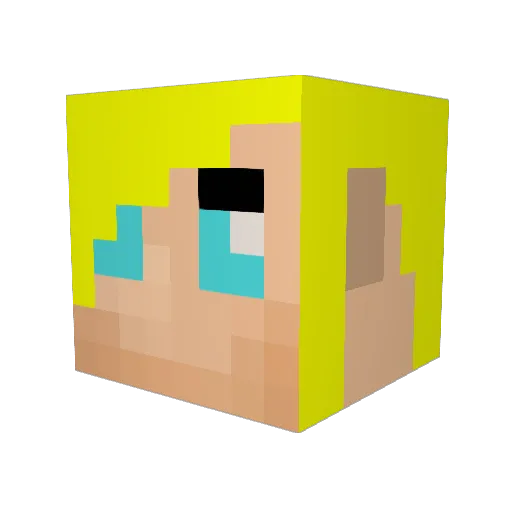 _GUNDAM_ Minecraft avatar head, 3D render