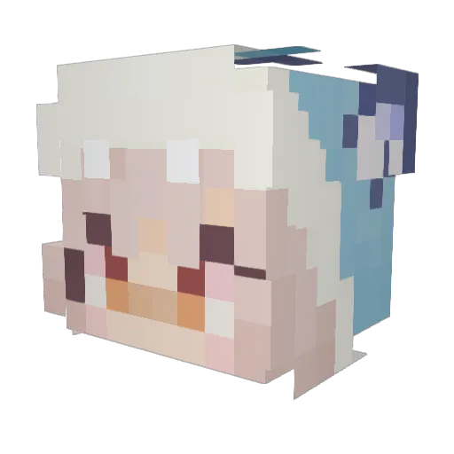 _GWY Minecraft avatar head, 3D render