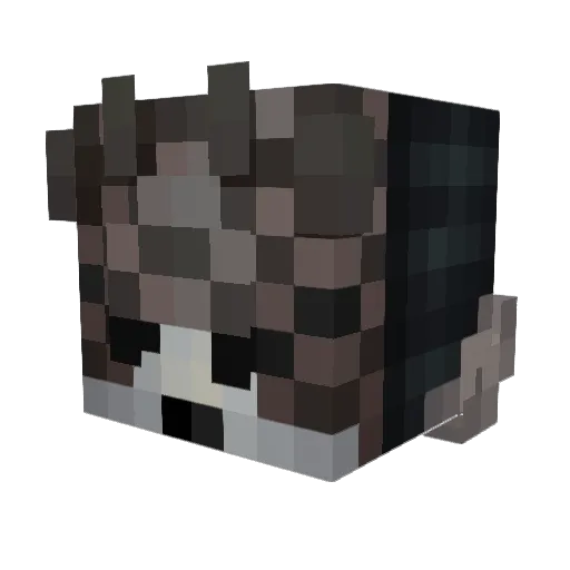 _G_H_O_S_T_ Minecraft avatar head, 3D render