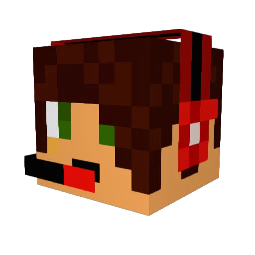 _GaG_ Minecraft avatar head, 3D render