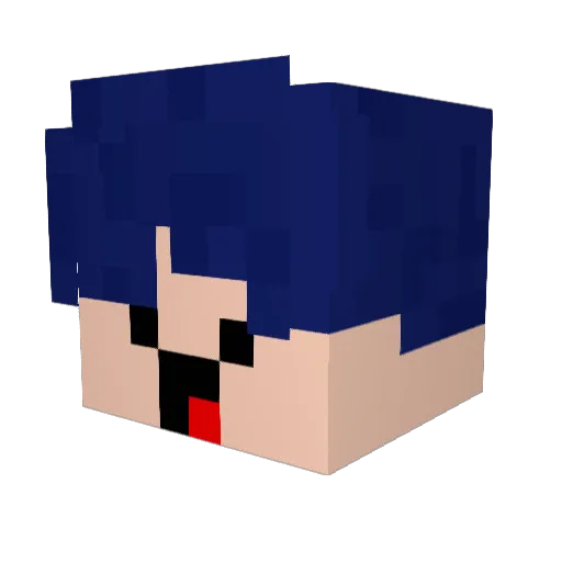 _GaH Minecraft avatar head, 3D render