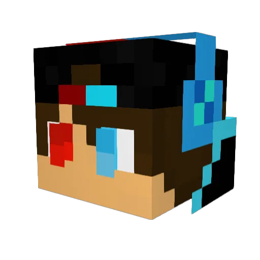 _Gabry Minecraft avatar head, 3D render