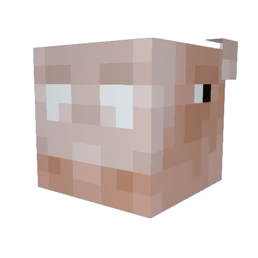 _Gafex_ Minecraft avatar head, 3D render