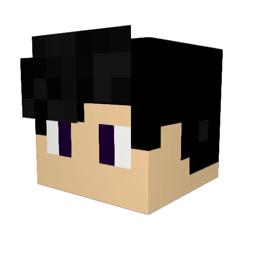 _Galaxian_ Minecraft avatar head, 3D render