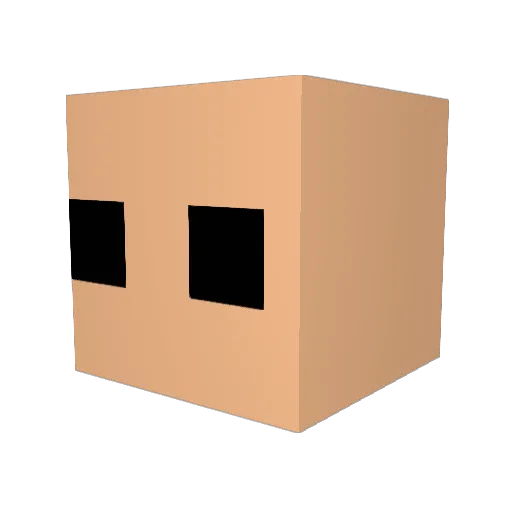 _Garam Minecraft avatar head, 3D render