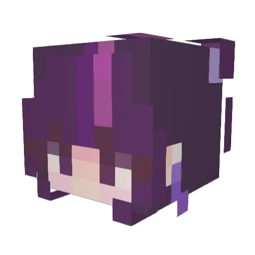 _Gartenzwerg Minecraft avatar head, 3D render