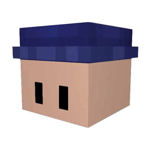 _Gavex_01 Minecraft avatar head, 3D render