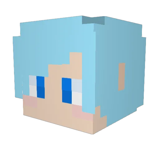 _Gc6 Minecraft avatar head, 3D render