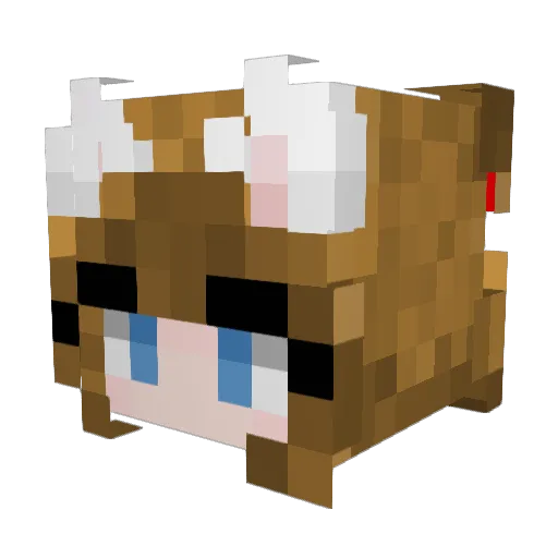 _Geck_ Minecraft avatar head, 3D render
