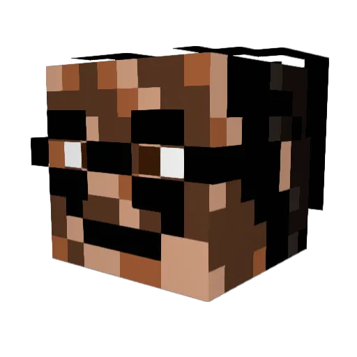_GekkeRick_ Minecraft avatar head, 3D render