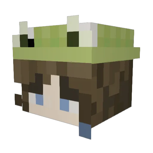 _Gemba_ Minecraft avatar head, 3D render