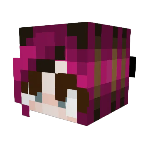 _Gemineye Minecraft avatar head, 3D render