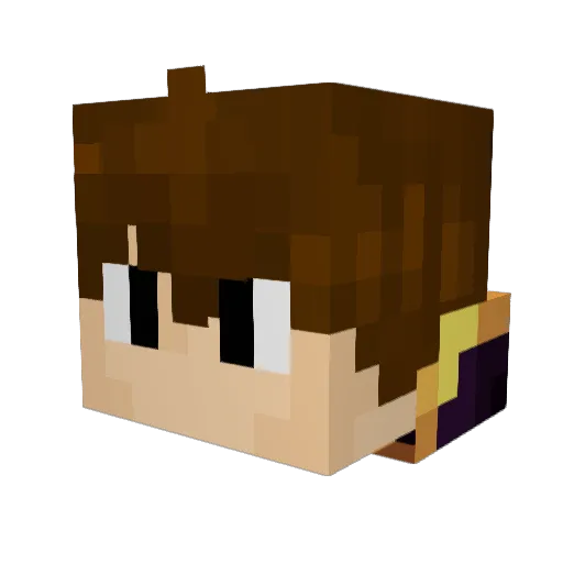 _General_Black_ Minecraft avatar head, 3D render