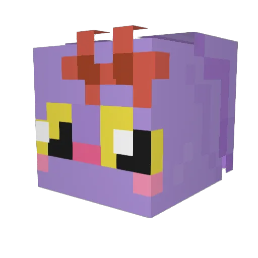 _Gensokyo_ Minecraft avatar head, 3D render