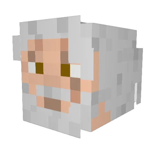 _Geralt2Riv_ Minecraft avatar head, 3D render