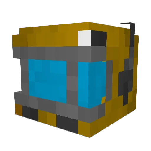 _GetSplit Minecraft avatar head, 3D render