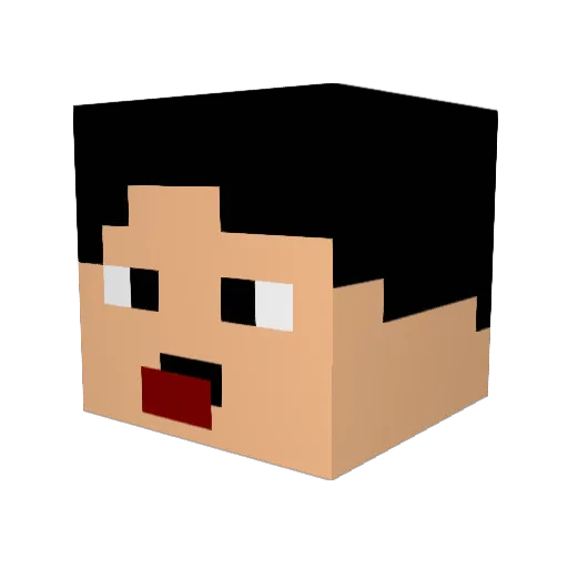 _GewoonKai_ Minecraft avatar head, 3D render