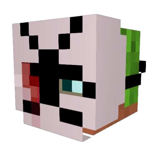 _Gghom_ Minecraft avatar head, 3D render