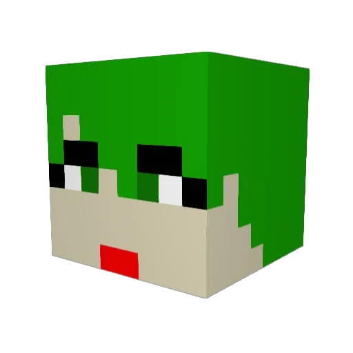 _Ggnut Minecraft avatar head, 3D render