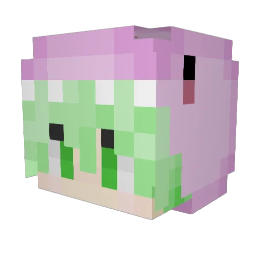 _Gh_st Minecraft avatar head, 3D render