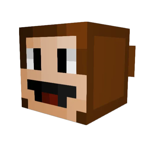 _Ghost69_ Minecraft avatar head, 3D render