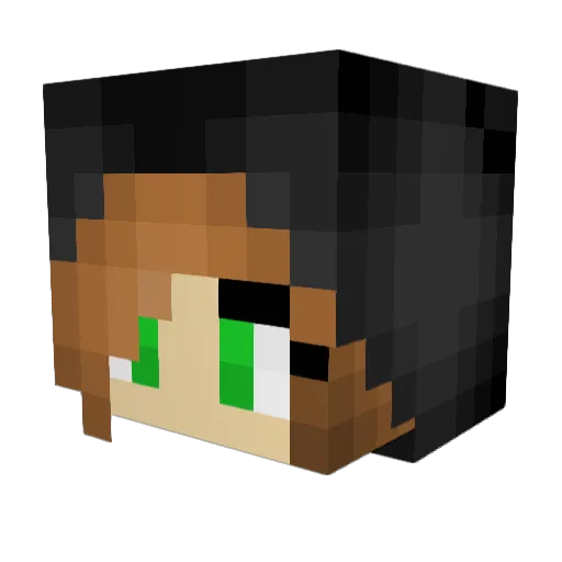 _Ghostey_ Minecraft avatar head, 3D render