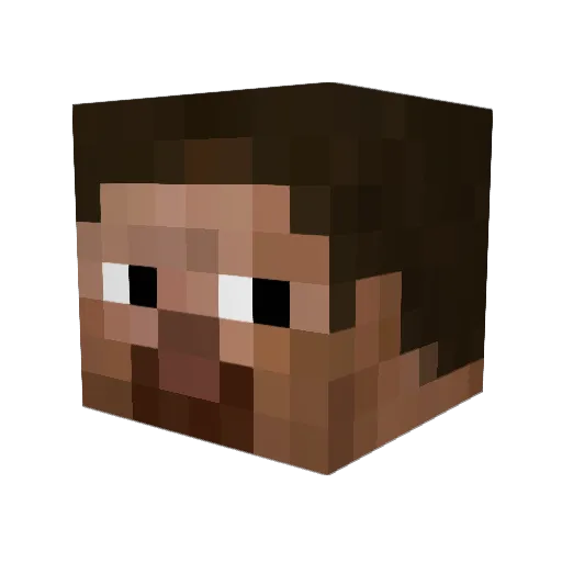 _Ghostified Minecraft avatar head, 3D render