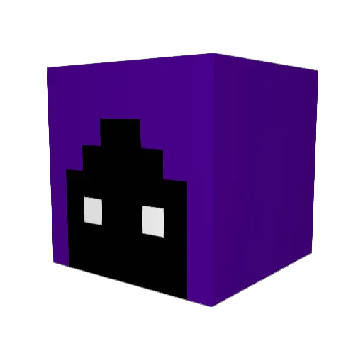 _Ghostly_ Minecraft avatar head, 3D render