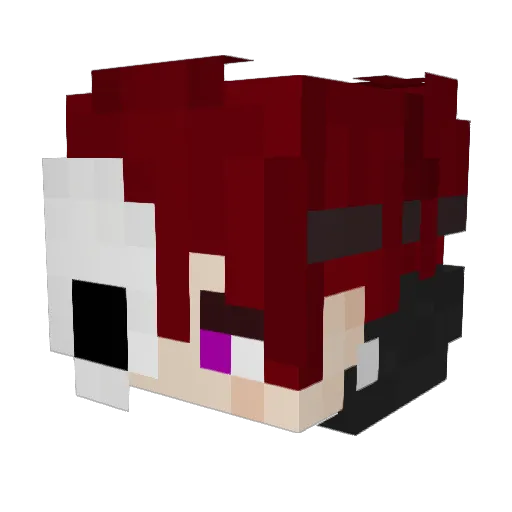 _Ghostlyy_ Minecraft avatar head, 3D render