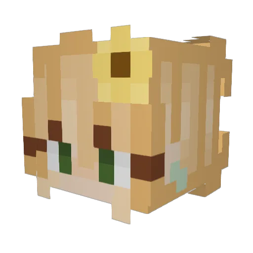 _Ghosto_ Minecraft avatar head, 3D render
