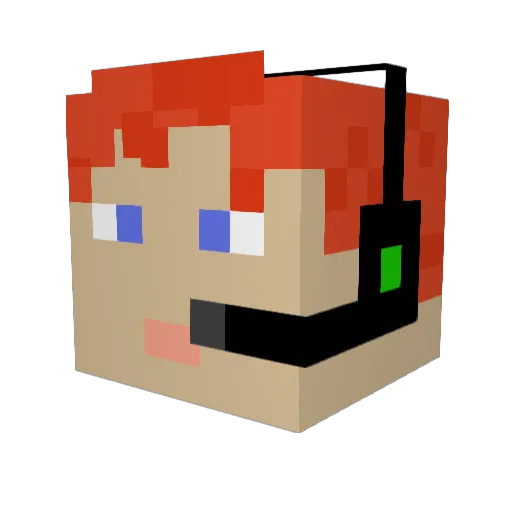 _Ghxsst Minecraft avatar head, 3D render