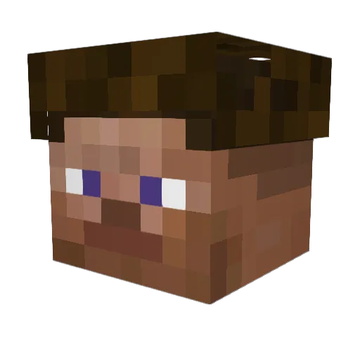 _Gibbie_ Minecraft avatar head, 3D render